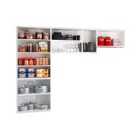 Kit De Cozinha Compacta Diamante New C- 11 Portas ( 5 C- Vidro ) Preto - Telasul - 5