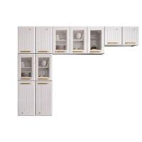 Kit De Cozinha Compacta Diamante New C- 11 Portas ( 5 C- Vidro ) Branco - Telasul - 1