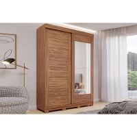 Guarda Roupa Solteiro 2 Portas De Correr (1 C- Espelho) E 3 Gavetas C- Pés Liz Branco - Panan - 5