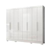 Guarda Roupa Moval Diplomata 8 Portas 4 Gavetas Sem Espelho Branco - 2