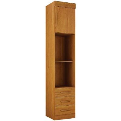 Guarda Roupa Modulado Individual Orion Cinamomo 1 Porta 3 Gavetas Leifer Móveis