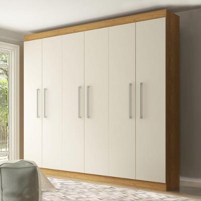 Guarda Roupa Grande De Casal 6 Portas 3 Gavetas Menu Móveis Carvalho