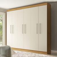 Guarda Roupa Grande De Casal 6 Portas 3 Gavetas Menu Móveis Carvalho - 1