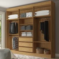 Guarda Roupa Grande De Casal 6 Portas 3 Gavetas Menu Móveis Carvalho - 3