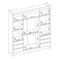 Guarda Roupa Casal Roma Ambiente 4 Portas Com Espelho Branco Brilho - Demobile - 6