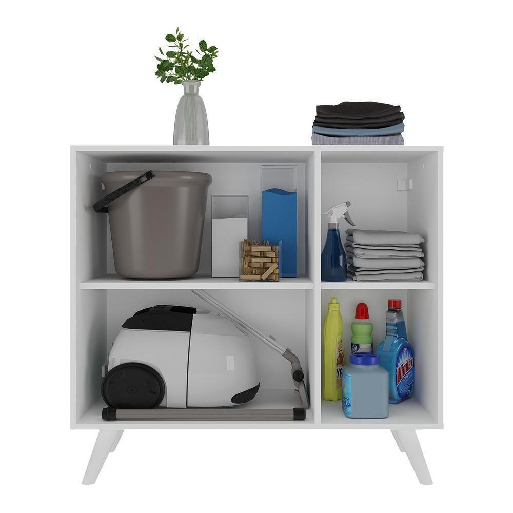 Armário Lavanderia Retrô Com 3 Portas Mp5033 Branco - 7