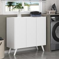 Armário Lavanderia Retrô Com 3 Portas Mp5033 Branco - 2