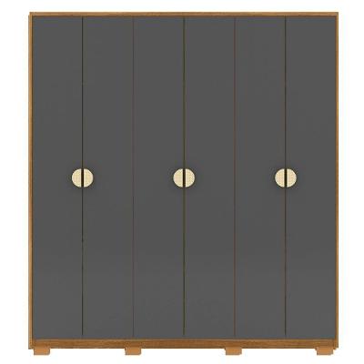 Guarda Roupa Casal 6p 4g Nor 203 Cm 10109 Nature Alasca Vlr Nature Alasca