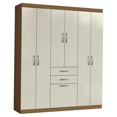 Guarda Roupa Casal 7 Portas 156 Cm Cancun Atacama Areia Armoveis Atacama Areia