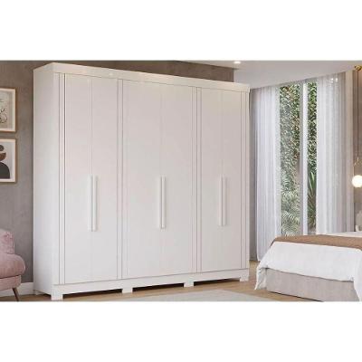 Guarda Roupa Casal 6 Portas E 6 Gavetas C- Pés Cecilia Branco - Panan
