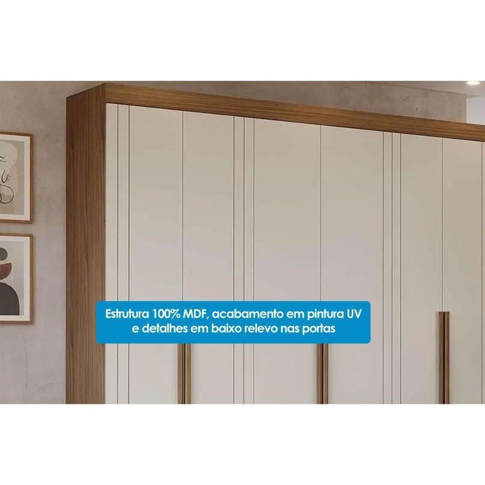 Guarda Roupa Casal 6 Portas E 6 Gavetas C- Pés Cecilia Cinamomo - Panan - 3