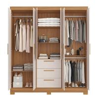 Guarda Roupa Casal 6 Portas Com Espelho 100% Mdf Nt6030 Freijó/off White Notável Móveis Freijó/off White - 3