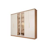 Guarda Roupa Casal 6 Portas (2 C- Vidro Reflecta) E 6 Gavetas La Belle Cinamomo-off White - Panan - 2