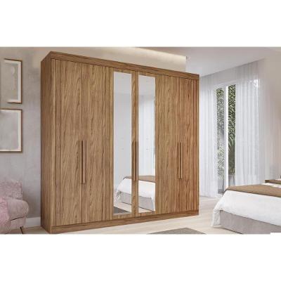 Guarda Roupa Casal 6 Portas (2 C- Espelho) E 6 Gavetas Cecilia Cinamomo - Panan