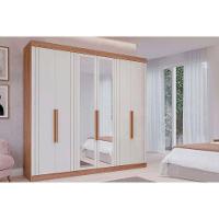 Guarda Roupa Casal 6 Portas (2 C- Espelho) E 6 Gavetas Cecilia Cinamomo-off White - Panan - 1