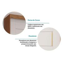 Guarda Roupa Casal 3 Portas De Correr (1 C- Espelho) E 6 Gavetas Cecilia Cinamomo - Panan