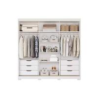 Guarda Roupa Casal 3 Portas De Correr (1 C- Espelho) E 6 Gavetas C- Pés Cecilia Cinamomo-off White - Panan - 2