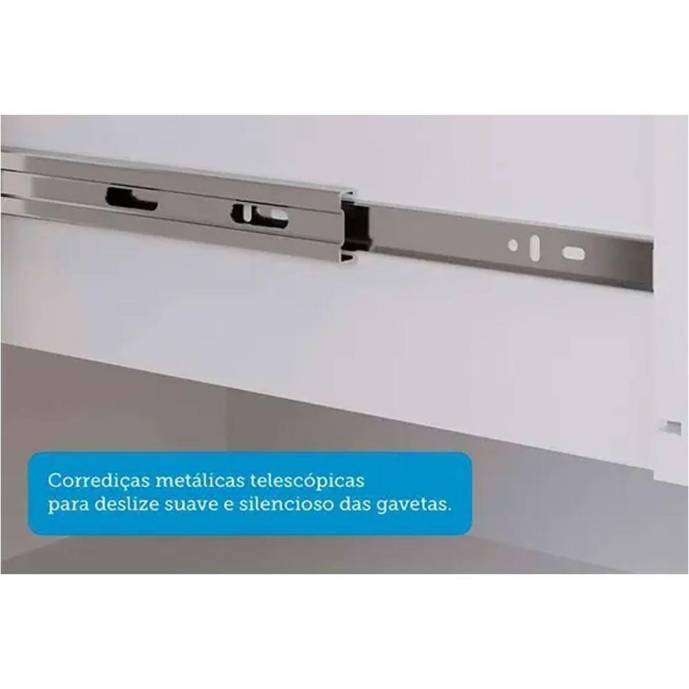 Guarda Roupa Casal 3 Portas De Correr (1 C- Espelho) E 6 Gavetas C- Pés Cecilia Cinamomo - Panan - 4