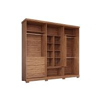 Guarda Roupa 6 Portas E 5 Gavetas C- 1 Espelho Interno E Pés Aurora Cinamomo-grafiato - Panan - 5