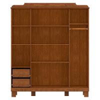 Guarda Roupa 4 Portas Espelho Com Aplique 152 Cm 1272 Castanho Milani Store Castanho
