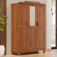Guarda Roupa 3p Espelho 115 Cm 1281 Castanho Milani Store Castanho - 2