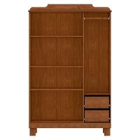 Guarda Roupa 3p Espelho 115 Cm 1281 Castanho Milani Store Castanho - 5