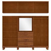 Guarda Roupa 10p 3g Capela Espelho 225 Cm 1288 Castanho Milani Store Castanho