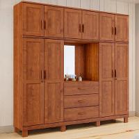 Guarda Roupa 10p 3g Capela Espelho 225 Cm 1288 Castanho Milani Store Castanho - 6