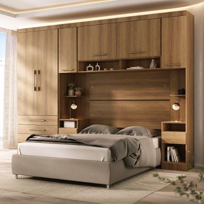 Quarto 6 Portas 6 Gavetas Cab Qn Paris Master Luciane Móveis Avelã Pf/avelã Pf