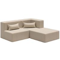 Sofá Puff Canto In Box Modular 3 Em 1 Boucle - Smart Pack Vanilla - 1