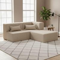 Sofá Puff Canto In Box Modular 3 Em 1 Boucle - Smart Pack Vanilla - 7