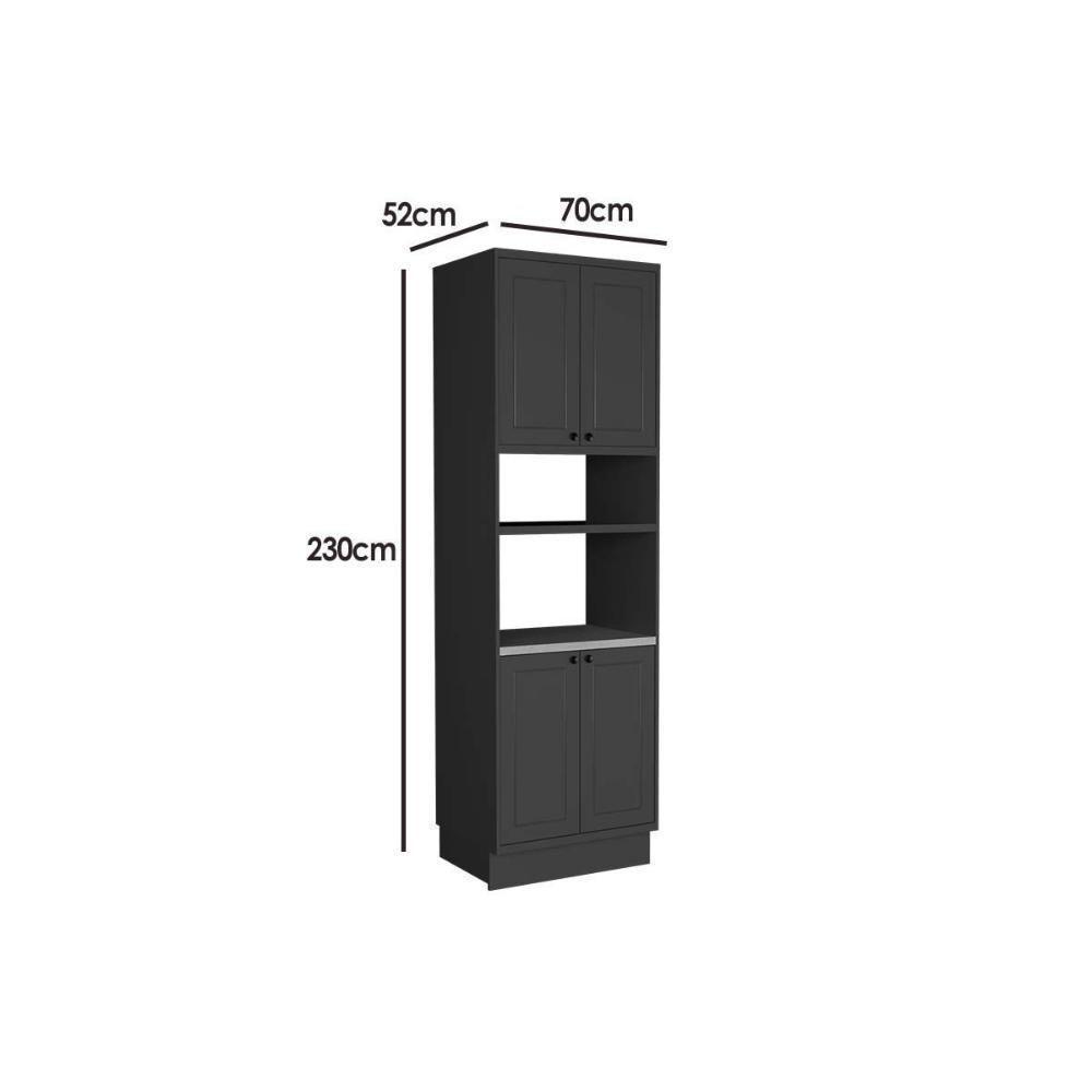 Paneleiro De Cozinha évora Ph 3128 C- 4 Portas 70cm Verde - Herval - 3