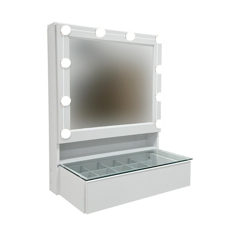 Penteadeira Suspensa Ditalia 1 Gav + Kit Luz Pe-130 Branco - 5