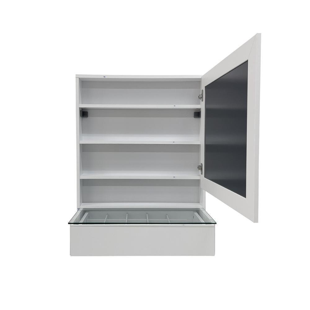 Penteadeira Suspensa Ditalia 1 Gav + Kit Luz Pe-130 Branco - 6