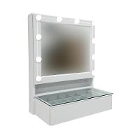 Penteadeira Suspensa Ditalia 1 Gav + Kit Luz Pe-130 Branco - 5