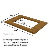 Tampo Para Balcao Cooktop 80 Cm C908 Americana Nature Henn Nature - 3