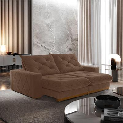 Sofá Retrátil Muzambinho 1,80m 2 Lugares Molas Ensacadas Txr Cobre