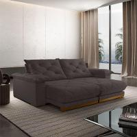 Sofá Retrátil Marrocos 2,30m 04 Lugares Molas Ensacadas Txr Marrom - 1