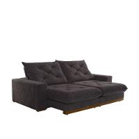 Sofá Retrátil Muzambinho 2,30m 4 Lugares Molas Ensacadas Txr Marrom - 2