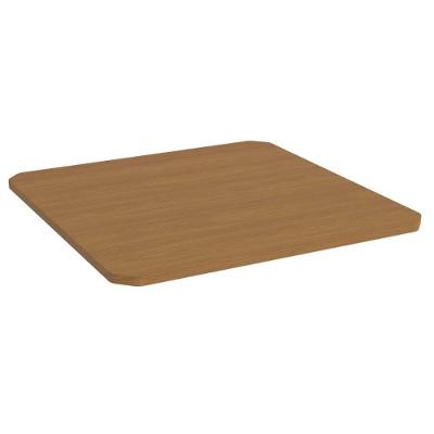 Tampo Mesa Sala De Jantar Madeirado F090 Crome S- Vidro Quadrado 90x90cm Canela - Kappesberg