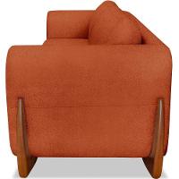 Sofa Jolie 3 Lugares 230cm Pes Boomerang Linho Boucle 3303 Ezz 3303 - 9
