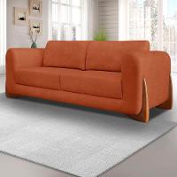 Sofa Jolie 3 Lugares 230cm Pes Boomerang Linho Boucle 3303 Ezz 3303 - 10