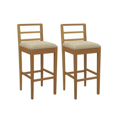 Banqueta Sala De Jantar Sofia 1bmm006ca Premium Madeira Maciça Kit 2 Un Carvalho-boucle Bege - Kappesberg