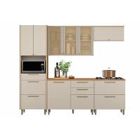 Cozinha Modulada Completa Atena 5 Peças (2aéreos+2balcões+1paneleiro) Cp05 Jequitiba-off White Fosco - Linea Brasil - 10