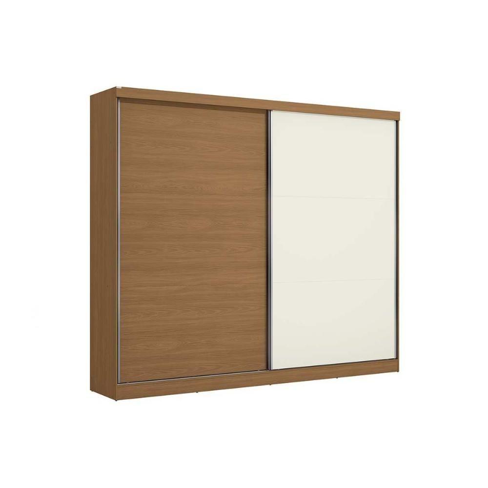 Guarda Roupa Casal 2 Portas De Correr E 4 Gavetas T583 Canela-off White - Kappesberg - 3