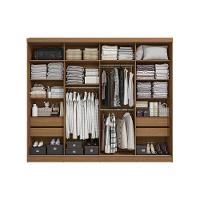 Guarda Roupa Casal 2 Portas De Correr E 4 Gavetas T583 Canela-off White - Kappesberg - 7