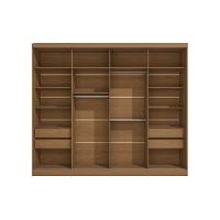 Guarda Roupa Casal 2 Portas De Correr E 4 Gavetas T583 Canela-off White - Kappesberg - 8