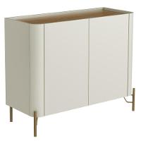 Buffet Para Sala De Jantar 2 Portas 1 Gaveta Pés Industrial Dourado Naim I03 Luna Louro - Lyam - 1