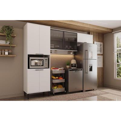 Cozinha Completa Alpha Kit 3 Peças 7 Portas MDF 120cm Branco