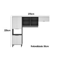 Kit De Cozinha Completa 3 Peças Alpha (2aéreos+1paneleiro) C3p35 Branco - Carraro - 2
